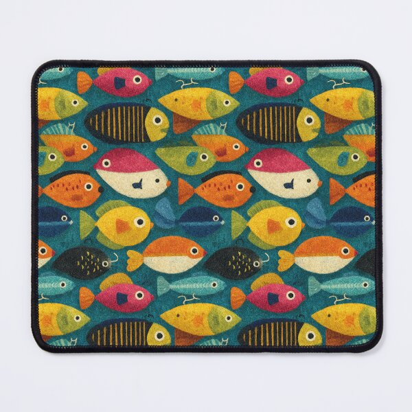 Item preview, Red Yellow and Blue Simple Fish Shapes designed and sold by Piotrek0001.