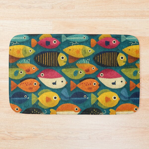 Item preview, Red Yellow and Blue Simple Fish Shapes designed and sold by Piotrek0001.