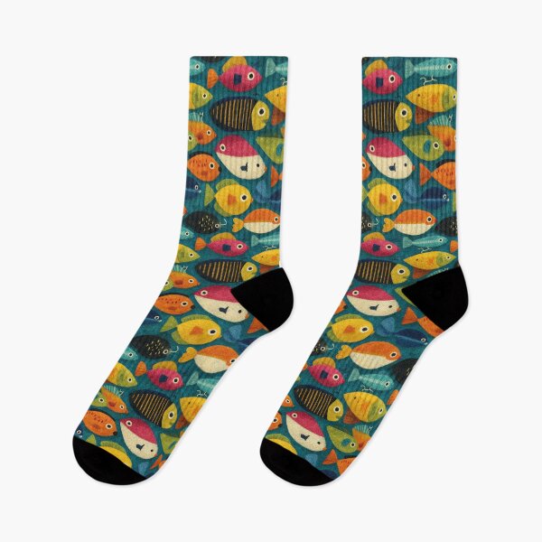 Item preview, Red Yellow and Blue Simple Fish Shapes designed and sold by Piotrek0001.