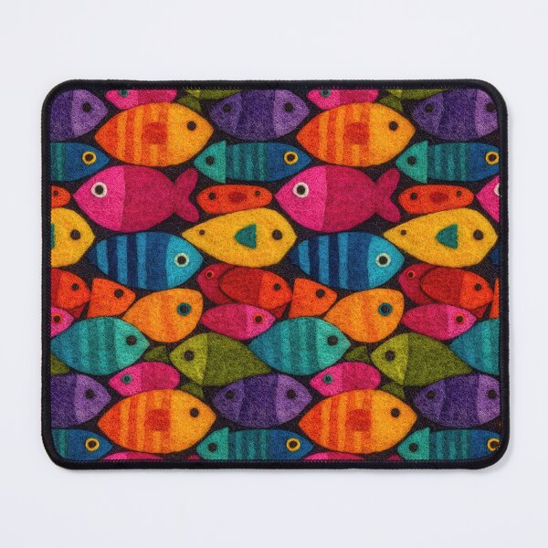 Item preview, Colorful Dense Fish School Mosaic designed and sold by Piotrek0001.
