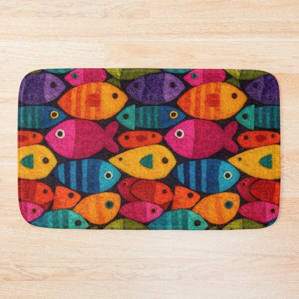 Item preview, Colorful Dense Fish School Mosaic designed and sold by Piotrek0001.
