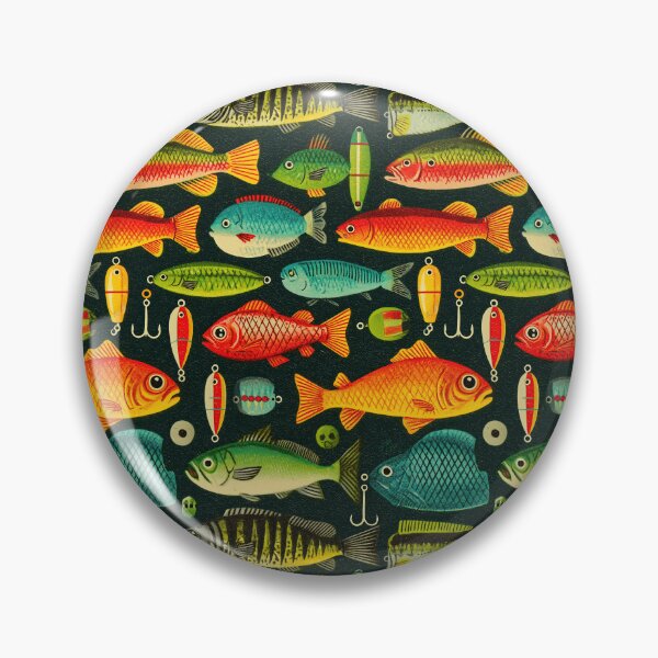 Item preview, Green and Red Fish with Fishing Hooks designed and sold by Piotrek0001.