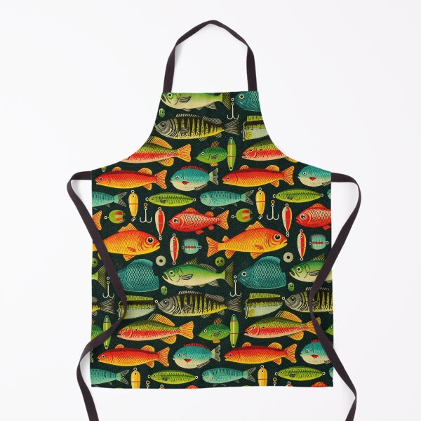 Item preview, Green and Red Fish with Fishing Hooks designed and sold by Piotrek0001.