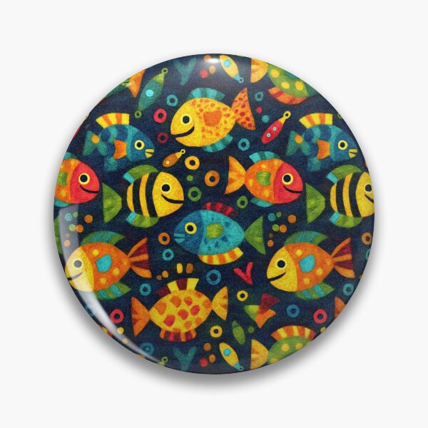Item preview, Neon Blue and Yellow Fish on Black designed and sold by Piotrek0001.