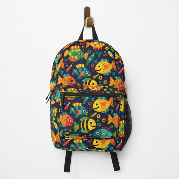 Item preview, Neon Blue and Yellow Fish on Black designed and sold by Piotrek0001.