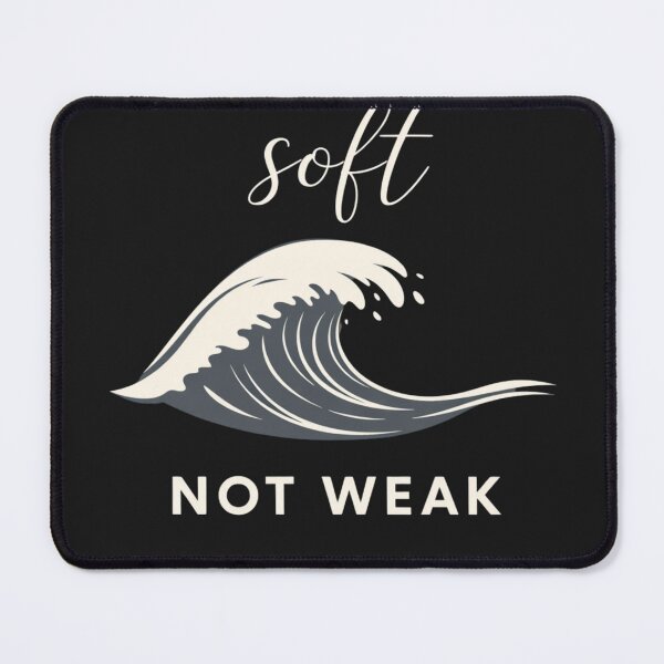 Item preview, Soft Not Weak Wave Shirt, Ocean Strength Quote T-Shirt, Minimalist Aesthetic Graphic Tee, Mental Health Empowerment Apparel designed and sold by ZEBBEDE - Minimal Streetwear .