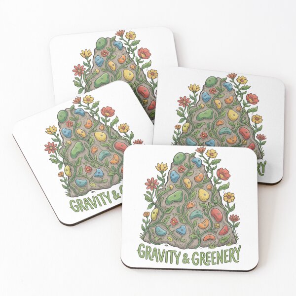 Item preview, Gravity and Greenery Floral Rock Climbing Art designed and sold by TheBetaPattern.