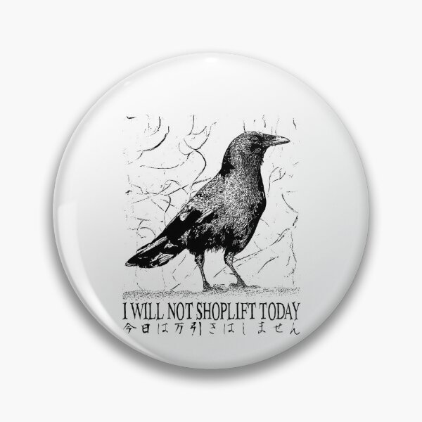 Artikelvorschau, Ich werde heute nicht stehlen, Crow entworfen und verkauft von VintageMedatsu.