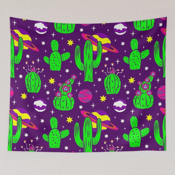 Item preview, outer space cactus desert alien planets purple designed and sold by Gossip Rag.