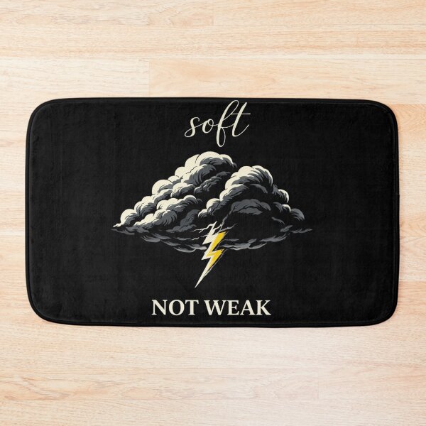 Item preview, Soft Not Weak Cloud Lightning Shirt, Feminine Strength Quote T-Shirt, Empowering Minimalist Graphic Tee, Mental Health Apparel designed and sold by ZEBBEDE - Minimal Streetwear .