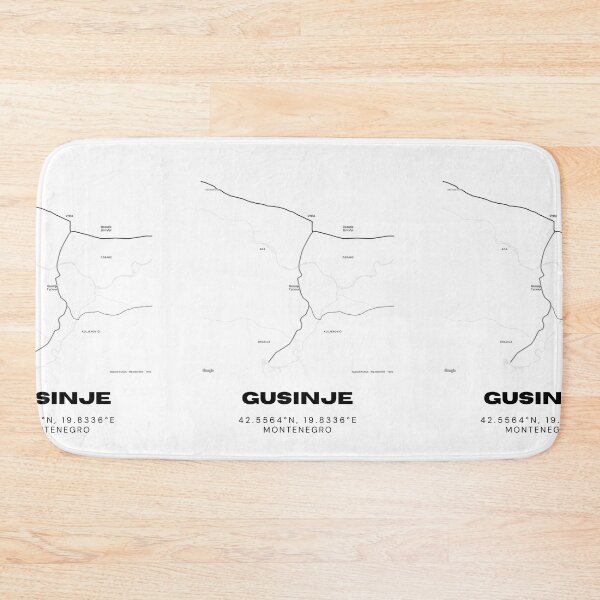 Artikelvorschau, Minimalistisches Stadtplan-Poster von Gusinje, Montenegro | Von der Natur inspirierte Stadtkarte entworfen und verkauft von RM-Journey.
