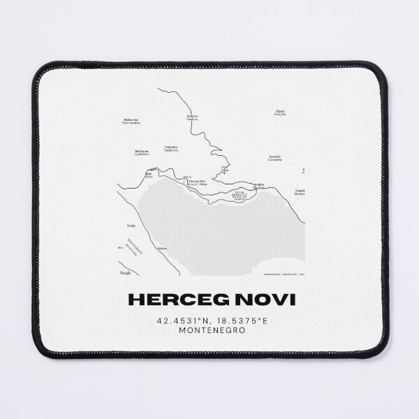 Item preview, Herceg Novi Montenegro Minimalist Map Poster | Coastal Travel Map Wall Art designed and sold by RM-Journey.