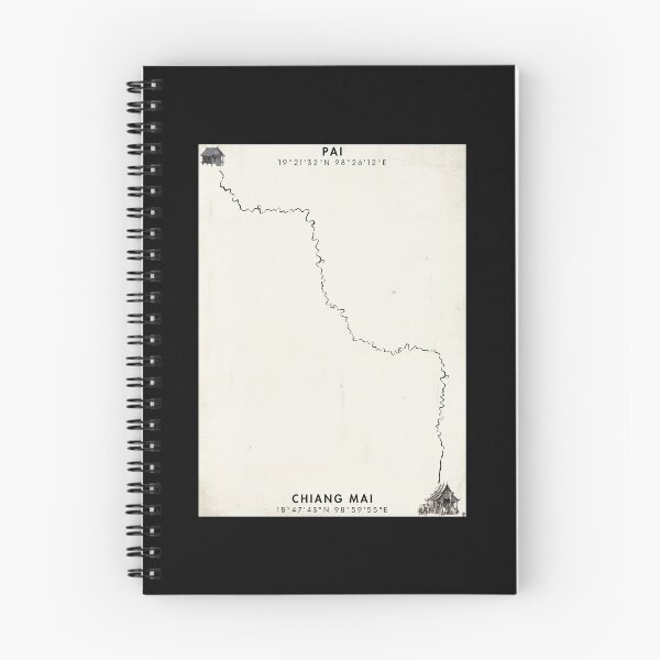 Item preview, Chiang Mai to Pai 762 Curves Route Poster | Southeast Asia Travel designed and sold by SHELOPS.