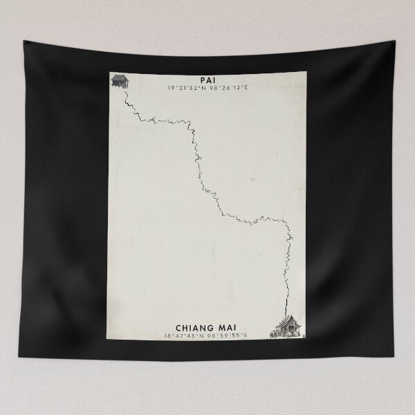 Item preview, Chiang Mai to Pai 762 Curves Route Poster | Southeast Asia Travel designed and sold by SHELOPS.