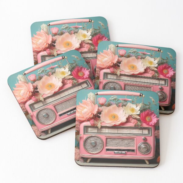 Item preview, Vintage Pink Retro Radio designed and sold by BetweenForms.