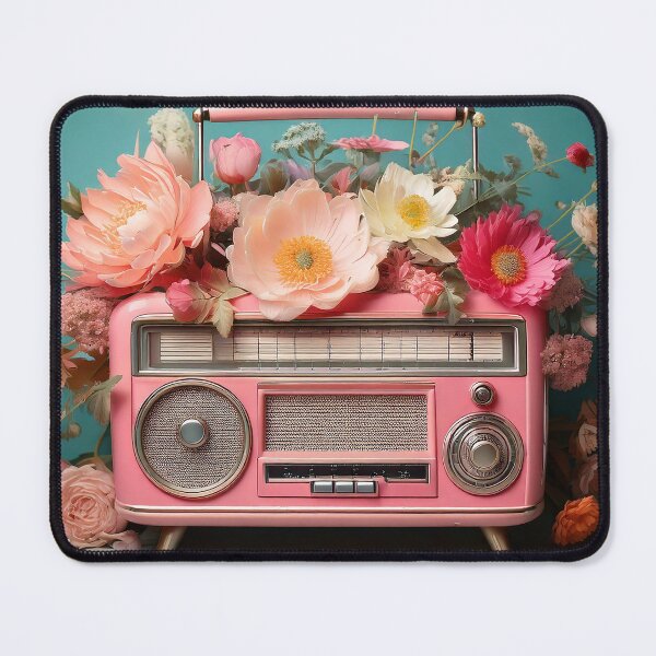 Item preview, Vintage Pink Retro Radio designed and sold by BetweenForms.