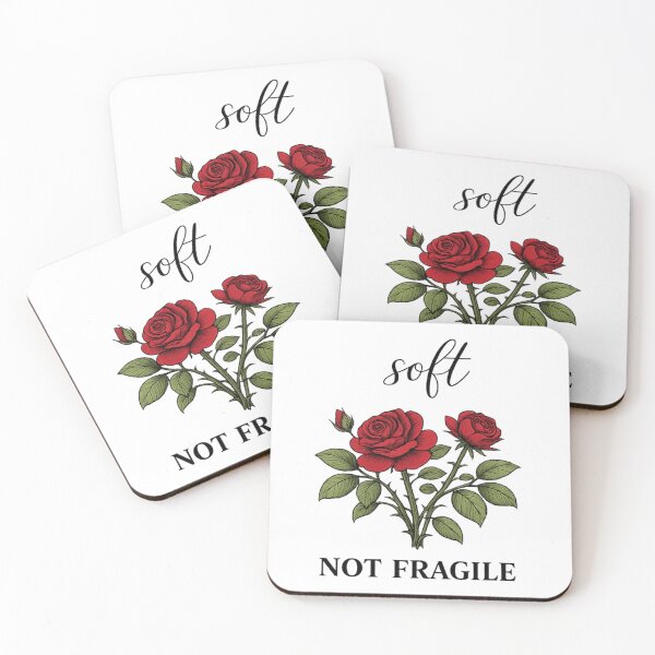 Item preview, Soft Not Fragile Rose Shirt, Feminine Strength Quote T-Shirt, Self Love Mental Health Tee, Minimalist Floral Graphic designed and sold by ZEBBEDE - Minimal Streetwear .