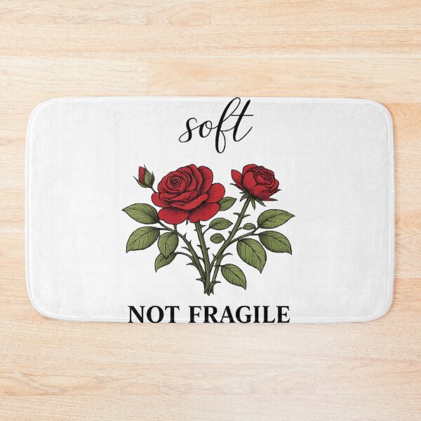 Item preview, Soft Not Fragile Rose Shirt, Feminine Strength Quote T-Shirt, Self Love Mental Health Tee, Minimalist Floral Graphic designed and sold by ZEBBEDE - Minimal Streetwear .