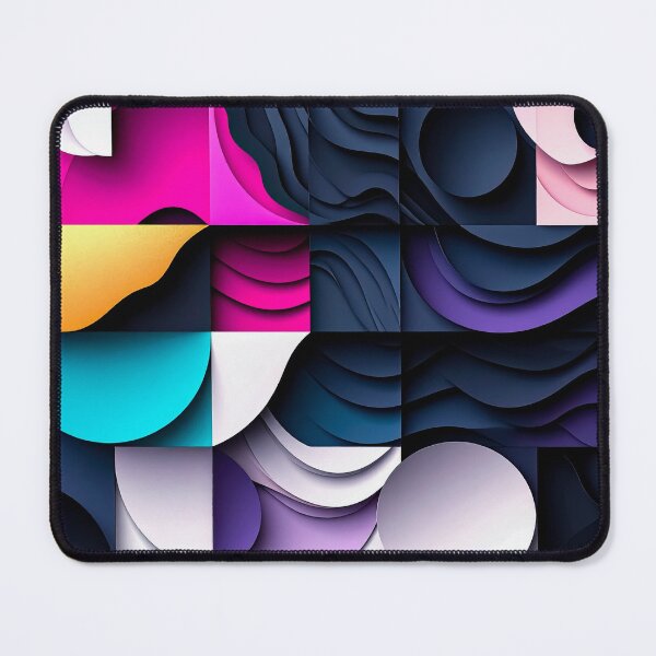 Item preview, Dark Geometric Waves – Modern Abstract Circle Composition designed and sold by NizuCaCi.