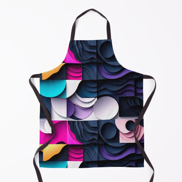 Item preview, Dark Geometric Waves – Modern Abstract Circle Composition designed and sold by NizuCaCi.