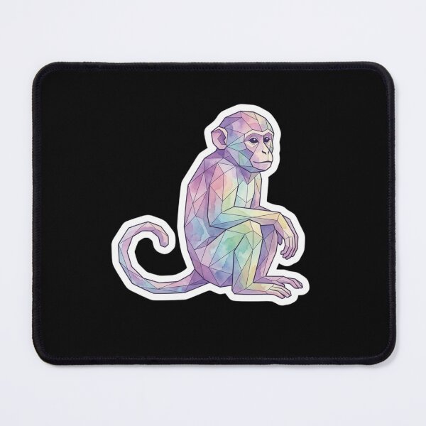 Item preview, Geometric Watercolor Monkey – Colorful Ape Sticker for Modern Art Lovers designed and sold by bsbd-action.