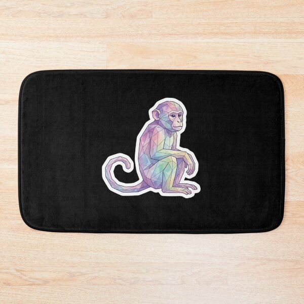 Item preview, Geometric Watercolor Monkey – Colorful Ape Sticker for Modern Art Lovers designed and sold by bsbd-action.