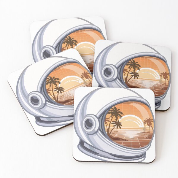 Item preview, Retro Sunset Astronaut Helmet Vaporwave Art designed and sold by BestChoiceService.