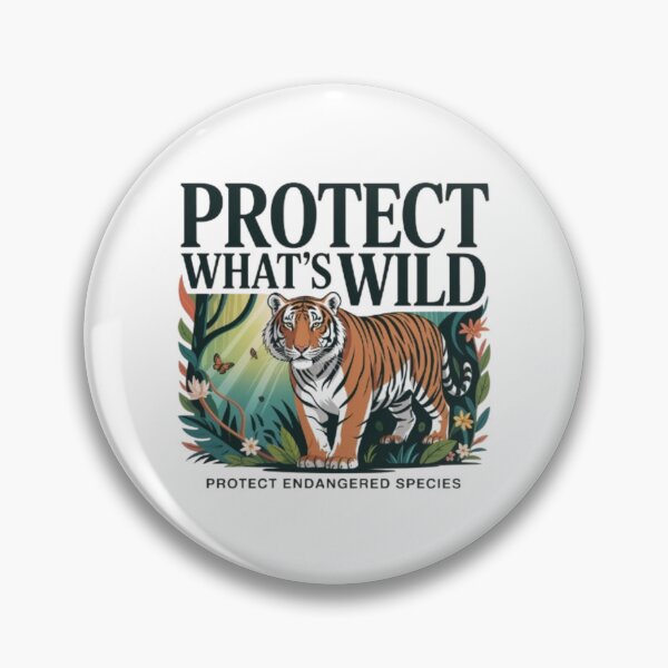 Item preview, Protect What’s Wild Tiger T-Shirt – Jungle Wildlife Conservation Art for Animal Lovers & Eco Friendly Gift Buyers designed and sold by GemBob Creations.