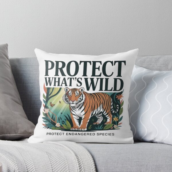 Item preview, Protect What’s Wild Tiger T-Shirt – Jungle Wildlife Conservation Art for Animal Lovers & Eco Friendly Gift Buyers designed and sold by GemBob Creations.