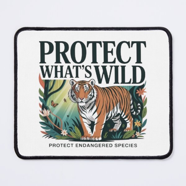 Item preview, Protect What’s Wild Tiger T-Shirt – Jungle Wildlife Conservation Art for Animal Lovers & Eco Friendly Gift Buyers designed and sold by GemBob Creations.