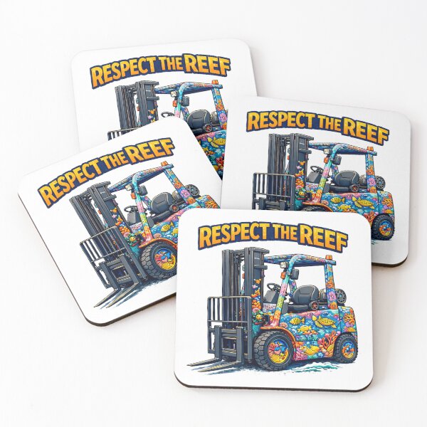 Item preview, Respect The Reef Forklift Retro Design designed and sold by RetroNibylander.