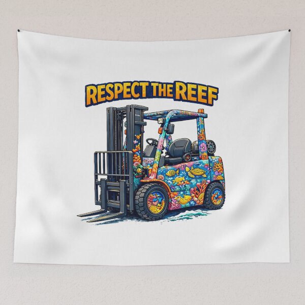 Item preview, Respect The Reef Forklift Retro Design designed and sold by RetroNibylander.
