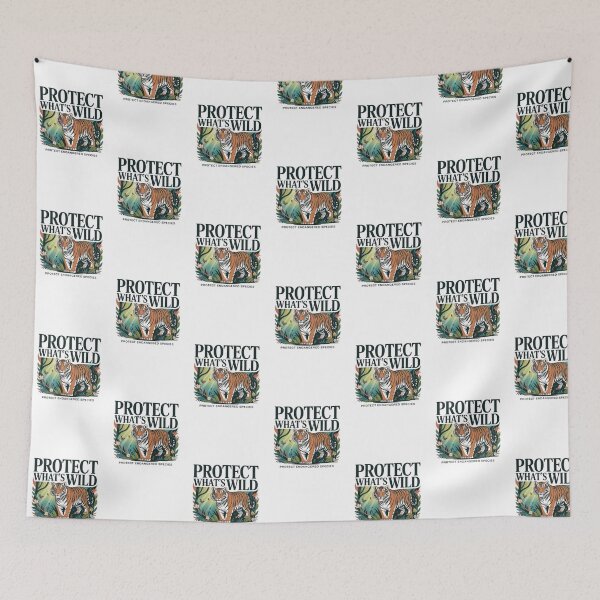 Item preview, Protect What’s Wild Tiger T-Shirt – Jungle Wildlife Conservation Art for Animal Lovers & Eco Friendly Gift Buyers designed and sold by GemBob Creations.