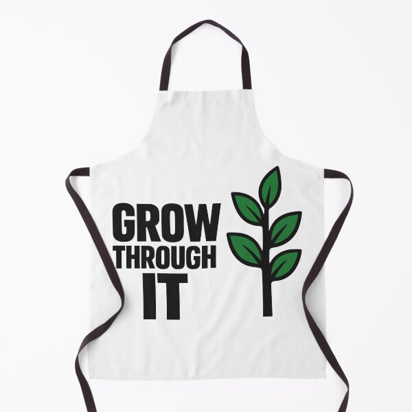 Item preview, Minimalist Grow Through It Typography with Sprout designed and sold by FunFitLife Studio.