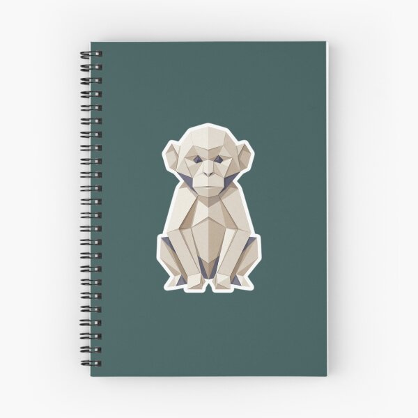 Item preview, Minimalist Origami Monkey – White Monkey Sticker for Zen Decoration designed and sold by bsbd-action.