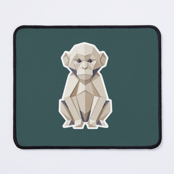 Item preview, Minimalist Origami Monkey – White Monkey Sticker for Zen Decoration designed and sold by bsbd-action.