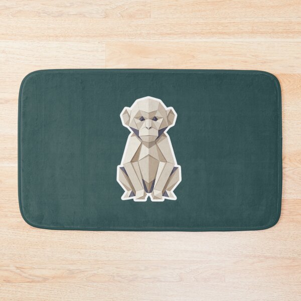 Item preview, Minimalist Origami Monkey – White Monkey Sticker for Zen Decoration designed and sold by bsbd-action.