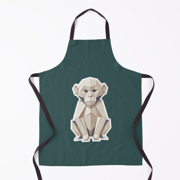 Item preview, Minimalist Origami Monkey – White Monkey Sticker for Zen Decoration designed and sold by bsbd-action.