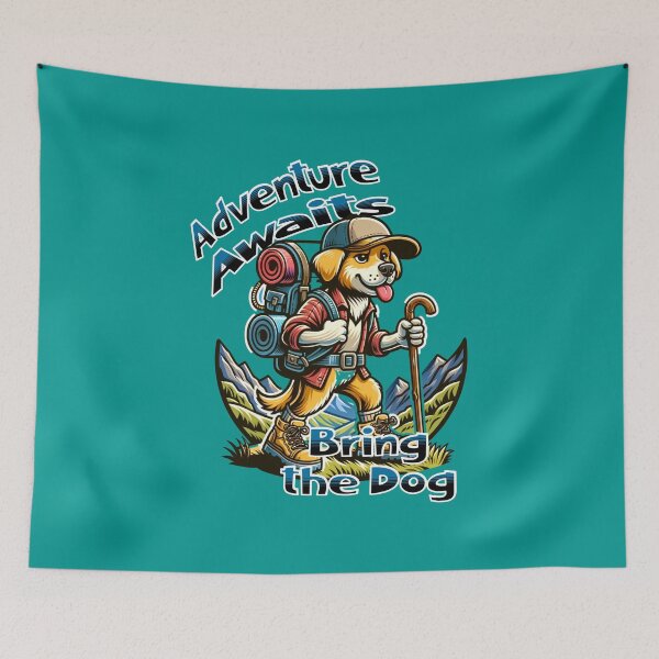 Item preview, Adventure Awaits—Bring the Dog Hiking Design for Dog Lovers & Outdoor Adventurers designed and sold by Sachie's Studio.