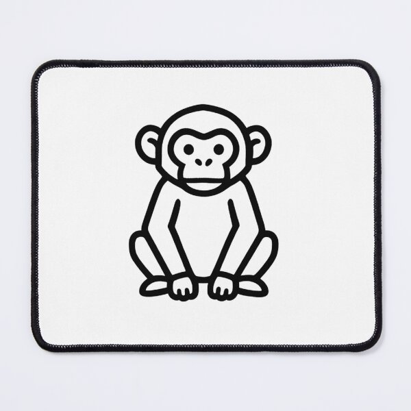 Item preview, Minimalist Monkey Black Outline – Simple Primate Sticker for Urban Style designed and sold by bsbd-action.