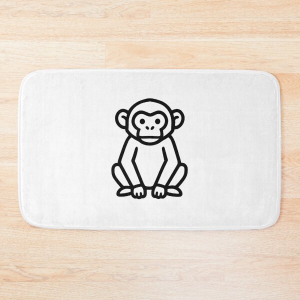 Item preview, Minimalist Monkey Black Outline – Simple Primate Sticker for Urban Style designed and sold by bsbd-action.