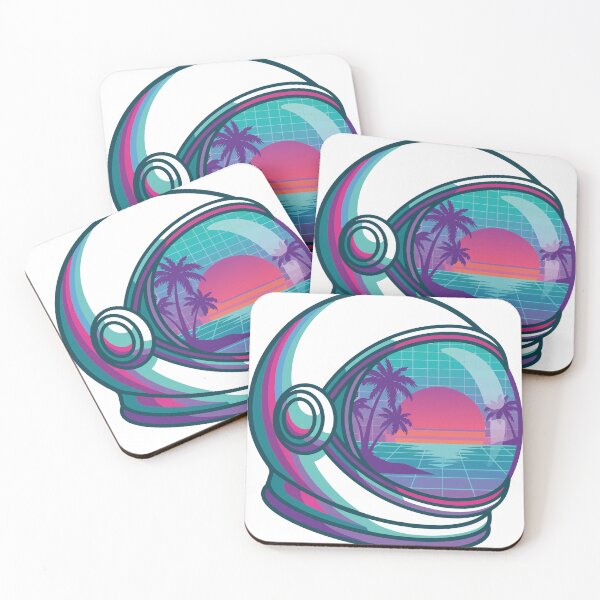 Item preview, Neon Vaporwave Astronaut Helmet Retro Sunset designed and sold by BestChoiceService.