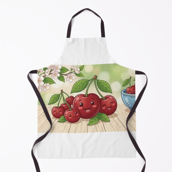 Item preview, Happy Cherry Friends - Cute Kawaii Fruit Illustration designed and sold by Csstoree.