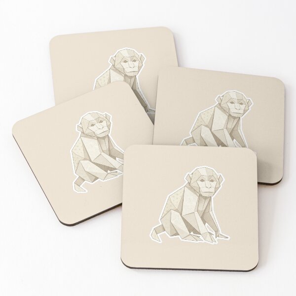 Item preview, Origami Monkey with Patterns – Aesthetic Monkey Sticker for Art Collectors designed and sold by bsbd-action.