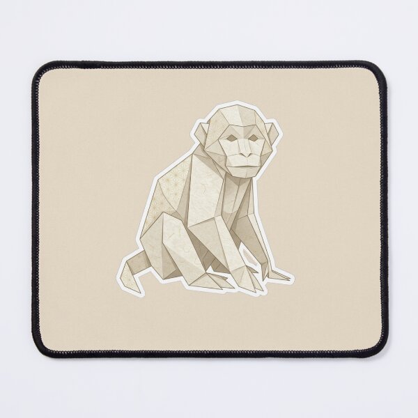 Item preview, Origami Monkey with Patterns – Aesthetic Monkey Sticker for Art Collectors designed and sold by bsbd-action.