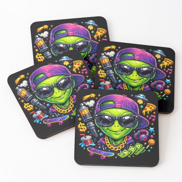 Item preview, Hip Hop Alien Street Style Cartoon – Cool Graffiti Space Character designed and sold by BoB-66.