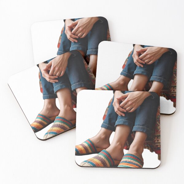 Item preview, Boho Colorful Slippers Ethnic Textile Art designed and sold by Hafcishop.