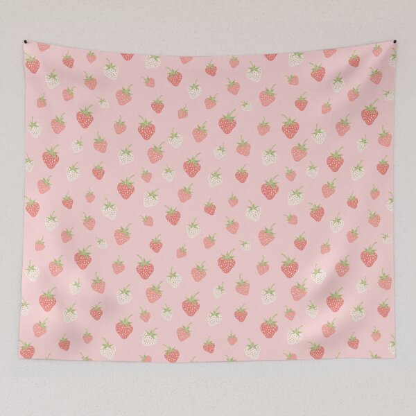 Item preview, Esparcir bayas de verano de color rosa claro fresa designed and sold by Patternandflow.