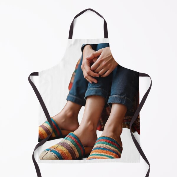 Item preview, Boho Colorful Slippers Ethnic Textile Art designed and sold by Hafcishop.