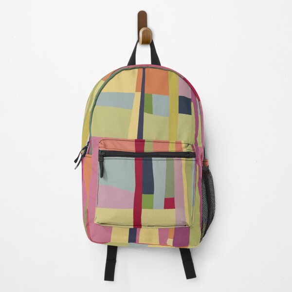 Item preview, Abstract Color Block Landscape Vertical Lines Mid Century Modern Style designed and sold by trajeado14.